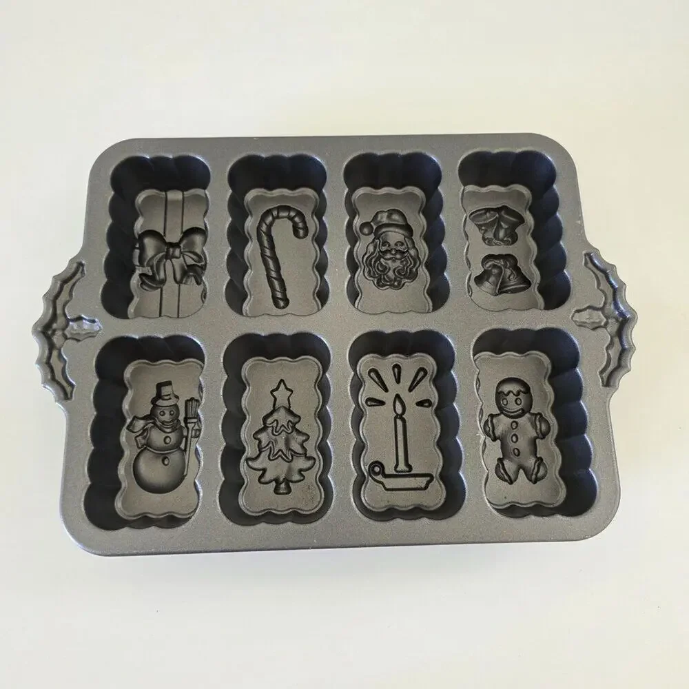 Nordic Ware Holiday Bakeware Pan Nonstick Christmas Mini Loaf Mold USA
